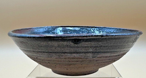 Signed stoneware bowl swirl - stoneware,